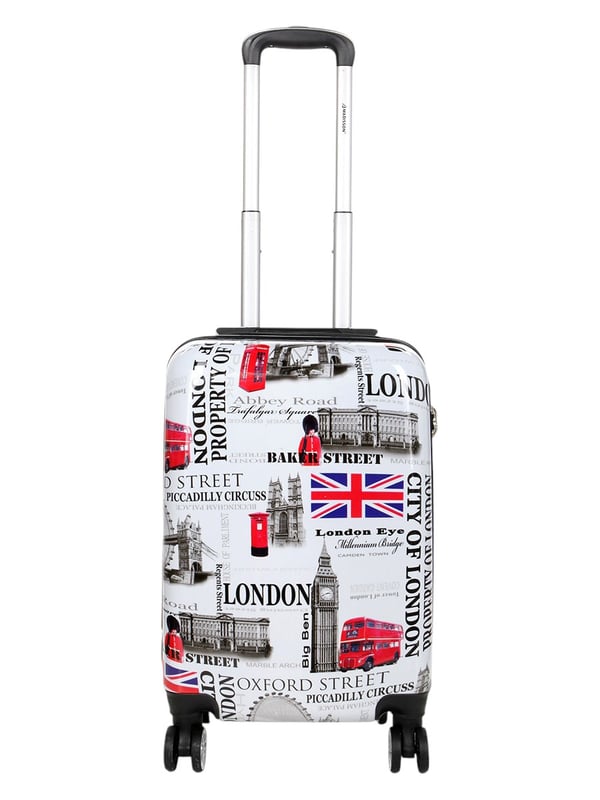 Maleta de cabina expandible rígida con estampado de Londres blanco y 8 ruedas Experimente la combinación perfecta de resistencia, seguridad y flexibilidad con esta maleta rígida expandible de policarbonato. Diseñado para viajeros frecuentes, este juego de equipaje ligero pero ultraduradero garantiza una movilidad sin esfuerzo y una capacidad de empaque mejorada para todos sus viajes. Características: ✅ Material de policarbonato de primera calidad: ultrarresistente y resistente a los impactos, que ofrece una protección superior para sus pertenencias. ✅ Cerradura de combinación integrada: la cerradura incorporada garantiza la seguridad y viaja con tranquilidad. ✅ Diseño expandible: las maletas medianas y grandes cuentan con una cremallera de expansión, que aumenta la capacidad en aproximadamente un 20% para obtener espacio de empaque adicional. ✅ Sistema giratorio de 8 ruedas: el diseño doble de 4 ruedas permite un movimiento suave de 360°, lo que hace que viajar sea sin complicaciones. ✅ Asa telescópica ergonómica: diseñada para la comodidad y la navegación sin esfuerzo por aeropuertos y calles de la ciudad. Tamaño y especificaciones: Cabina: 55 x 36 x 20 cm | Peso: 2,6 kg | Capacidad: 35L Mediano: 60 x 41 x 28 cm (se expande a 33 cm) | Peso: 3,8 kg | Capacidad: 89L Grande: 77 x 50 x 30 cm (se expande a 35 cm) | Peso: 4,5 kg | Capacidad: 123L NOTA: ¡Estas maletas se venden individualmente, no como conjunto, así que seleccione su tamaño preferido!