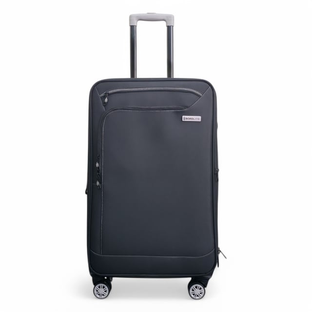 Lichtgewicht zwarte zachte koffer met 8 wielen voor handbagage Reis comfortabel en vol vertrouwen met deze stijlvolle Soft Shell-koffer. Ontworpen voor flexibiliteit, veiligheid en soepele bediening, zijn deze koffers ideaal voor zowel vakantiegangers als frequente vliegers. Met een duurzame constructie en praktische functies is het uw perfecte reisgenoot voor zowel korte als lange reizen. Kenmerken: • Soft Shell-constructie - Flexibele maar duurzame stoffen buitenkant voor lichtgewicht bediening en gemakkelijker opbergen. • Geïntegreerd combinatieslot - Het ingebouwde slot houdt uw bezittingen veilig en voldoet aan de veiligheidsnormen van de luchthaven. • 8-wiel spinnersysteem - Dubbele wielen bieden soepele 360° rotatie voor stabiele en moeiteloze manoeuvreerbaarheid. • Ruim en georganiseerd - Doordacht ontworpen interieurs bieden voldoende ruimte voor uw benodigdheden met gemakkelijke toegang. • Gemakkelijk schoon te maken - Veeg het oppervlak eenvoudig af met een vochtige doek om uw bagage er fris uit te laten zien. Afmetingen en specificaties: • Cabine: 59 x 37 x 23 cm | Gewicht: 2,8 kg | Inhoud: 41 l • Medium: 71,5 x 43 x 26 cm | Gewicht: 3,3 kg | Capaciteit: 66L • Groot: 82,5 x 49 x 28,5 cm | Gewicht: 4,0 kg | Capaciteit: 98L LET OP: Deze koffers worden afzonderlijk verkocht, niet als set. Selecteer dus uw voorkeursmaat!