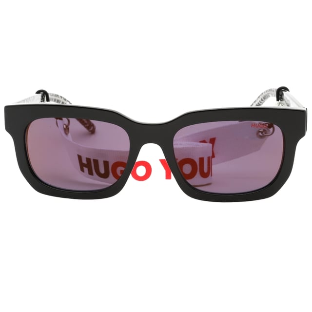 Hugo Boss Black Sunglasses, Lens Width = 54mm, Nose Bridge Width =19mm, Arm Length = 145mm, Sunglasses, Sunglasses Case, Cleaning Cloth and Care Instructions all Included, 100% Protection Against UVA & UVB Sunlight and Conform to British Standard EN 1836:2005, Red SP Lens Sunglasses, 100% Plastic