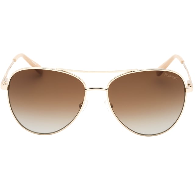 Brand New Light Gold Banana Republic Sunglasses, Lens Width = 56mm, Nose Bridge Width = 15mm, Arm Length = 140mm, Sunglasses, Sunglasses Case, Cleaning Cloth and Care Instructions all Included, 100% Protection Against UVA & UVB Sunlight and Conform to British Standard EN 1836:2005, Brown Lens Sunglasses, 100% Metal