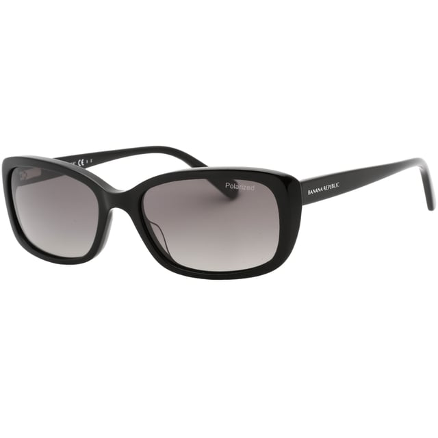 Brand New Black Banana Republic Sunglasses, Lens Width = 54mm, Nose Bridge Width = 17mm, Arm Length = 140mm, Sunglasses, Sunglasses Case, Cleaning Cloth and Care Instructions all Included, 100% Protection Against UVA & UVB Sunlight and Conform to British Standard EN 1836:2005, Grey Lens Sunglasses, 100% Plastic