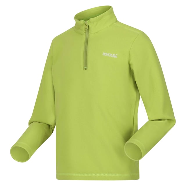 Regatta Juniors Hot Shot II Half-Zip Fleece. The Hot Shot II fleece from Regatta. The kids' fleece features one brushed side for a super soft feel and one anti-pill side for lasting wear on the biggest adventures. Little ones can pull down the half zip for instant air flow. Material: 100% Polyester. Ref: RKA148N5H.