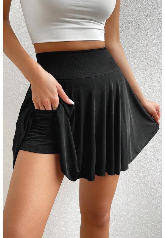 Our styles are designed with a trendy fitted look in mind following an international size standard. For the best fit we suggest choosing one size up from your usual. Be sure to check our sizing chart to find your perfect match!
  A
  line silhouette for a flattering fit
  Draped design for an elegant and dynamic effect
  High waist design to highlight curves
  Convenient phone pocket for on
  the
  go essentials
  Sizes available: S (4
  6) M (8
  10) L (12
  14) XL (16
  18)
  High elasticity for comfort
  Waist measurements: S (25.6 inches) M (27.6 inches) L (29.5 inches) XL (32.3 inches)
  Hem width: S (75.0 inches) M (78.7 inches) L (82.5 inches) XL (87.0 inches)
  Length: S (15.2 inches) M (15.6 inches) L (15.9 inches) XL (16.3 inches)
  Hip measurements: S (34.8 inches) M (37.2 inches) L (39.6 inches) XL (42.7 inches)
  Bottoms: S (22.4 inches) M (23.8 inches) L (25.2 inches) XL (27.0 inches)
  Inseam: S (1.5 inches) M (1.6 inches) L (1.7 inches) XL (1.7 inches)
  Outseam: S (12.6 inches) M (13.0 inches) L (13.4 inches) XL (13.8 inches)
Material: 93% Viscose 7% Elastane