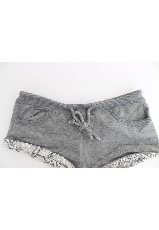 100% Authentic Ermanno Scervino Lingerie Mini Shorts
  Material: 95% Cotton 5% Cotton
  Color: Gray
  Model: Mini
  Lace details
  Logo details