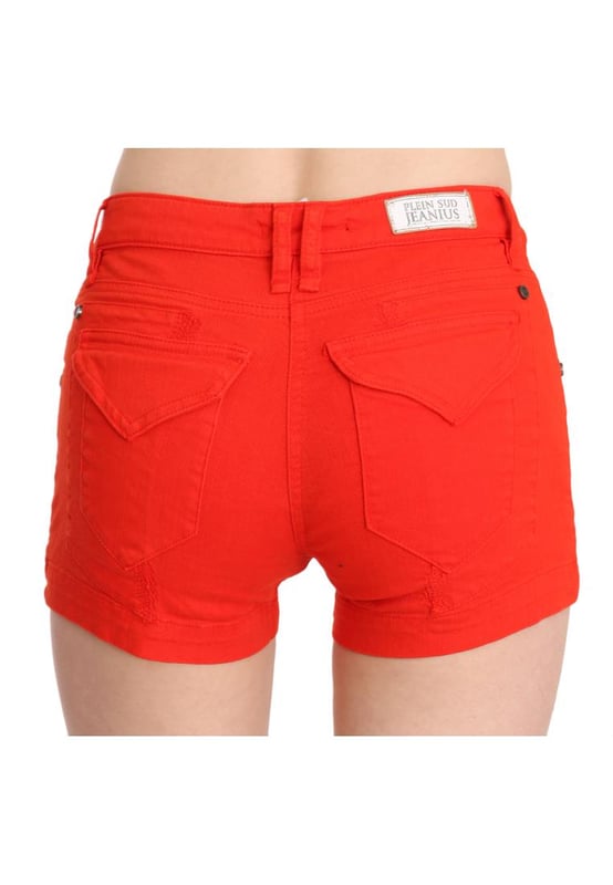 Precioso a estrenar con etiquetas.
  Pantalones cortos 100% autenticos PLEIN SUD JEANIUS.
  Color: Naranja.
  Modelo: Mini Short de cintura media.
  Cierre de cremallera.
  Detalles del logotipo.
  Material: 98% algodon 2% elastano.