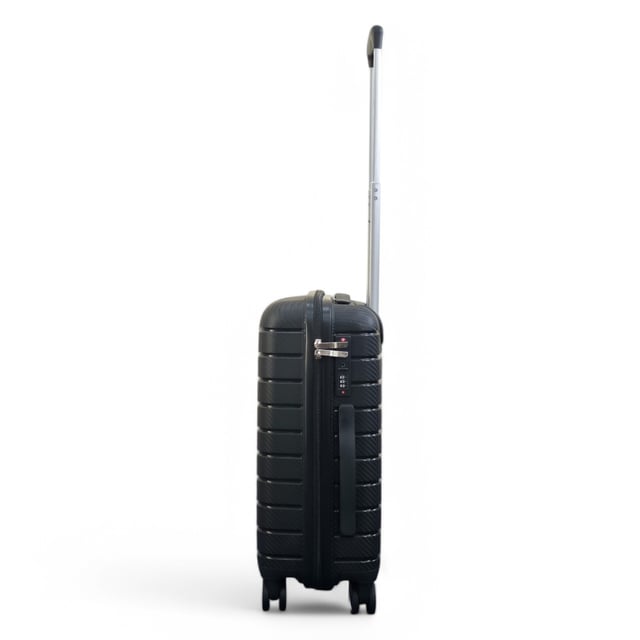 Take the stress out of travel with this Hardshell Cabin Luggage, built for modern travellers who value security, durability, and smooth mobility. Whether it’s a quick city break or a longer getaway, this lightweight and solid suitcase offers a stylish, dependable solution for all your packing needs.
Features:
•	Durable Hardshell Build – Strong, impact-resistant exterior keeps your belongings protected during transit.
•	Integrated Combination Lock – TSA-compliant built-in lock ensures your luggage stays secure and accessible to airport security.
•	8-Wheel Spinner System – Easy-glide double wheels rotate 360° for smooth handling and effortless airport navigation.
•	Lightweight & Practical – Designed to be light and easy to carry, while offering generous internal capacity.
Size & Specifications:
•	Cabin: 53 x 36 x 20 cm | Weight: 2.2 kg | Capacity: 33L
