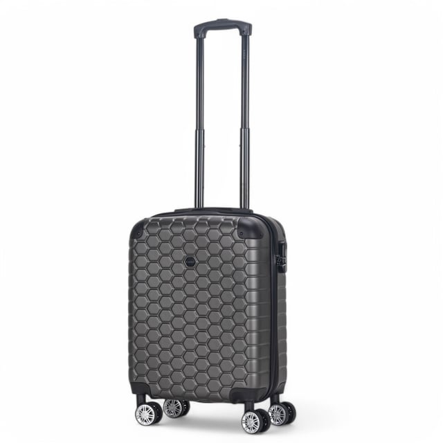Maleta de cabina rígida ABS resistente de 55 x 40 x 20 cm. Apta para Easyjet y Ryanair. Diseñada para el viajero moderno, esta maleta de cabina rígida ofrece el equilibrio perfecto entre durabilidad, seguridad y espacio adicional. Tanto si viaja por negocios como por placer, estas elegantes maletas están diseñadas para facilitar su transporte y mantener sus pertenencias seguras. Características: • Diseño rígido y duradero: exterior sólido y resistente a impactos para proteger su equipaje de golpes e impactos durante sus viajes. • Cerradura de combinación integrada: la cerradura integrada, que cumple con las normas de la TSA, garantiza que su equipaje permanezca seguro y sea fácilmente accesible para la seguridad del aeropuerto. • Sistema de 8 ruedas giratorias: el diseño de 4 ruedas dobles permite una rotación suave de 360°, facilitando el manejo de su equipaje. Tamaño y especificaciones: • Cabina: 55 x 40 x 20 cm | Peso: 2,9 kg | Capacidad: 37 L