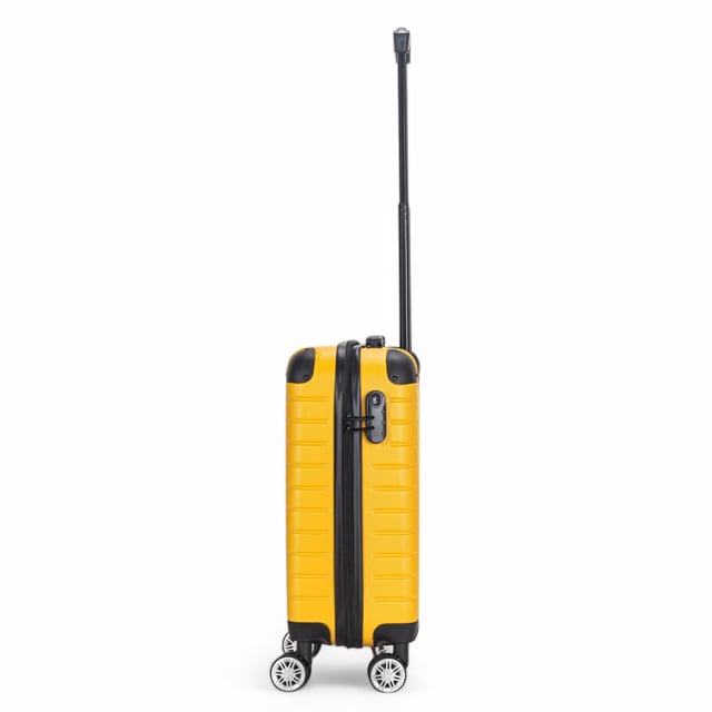 Strong ABS Hardshell Cabin Suitcase 55 x 40 x 20 cm Luggage Suitable for Easyjet, Ryanair Designed for the modern traveller, this Hardshell Cabin Luggage offers a perfect balance of durability, security, and added space. Whether you're flying for business or leisure, these stylish cases are built to provide smooth, easy movement while keeping your belongings safe.
Features:
• Durable Hardshell Design – Solid, impact-resistant exterior to protect your luggage from bumps and impacts during your travels.
• Integrated Combination Lock – Built-in TSA-compliant lock ensures your luggage remains secure and easily accessible for airport security.
• 8-Wheel Spinner System – Dual 4-wheel design allows for smooth, 360° rotation, making maneuvering your luggage a breeze.
Size & Specifications:
• Cabin: 55 x 40 x 20 cm | Weight: 2.9 kg | Capacity: 37L