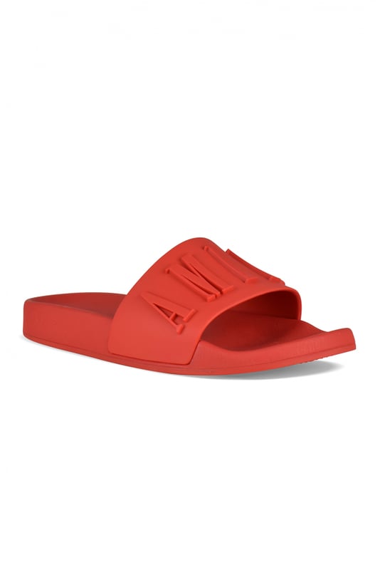 Chanclas Amiri de caucho rojo.Logotipo de la marca.Puntera abierta.Suela de goma.Suela de goma.Made in Italy.