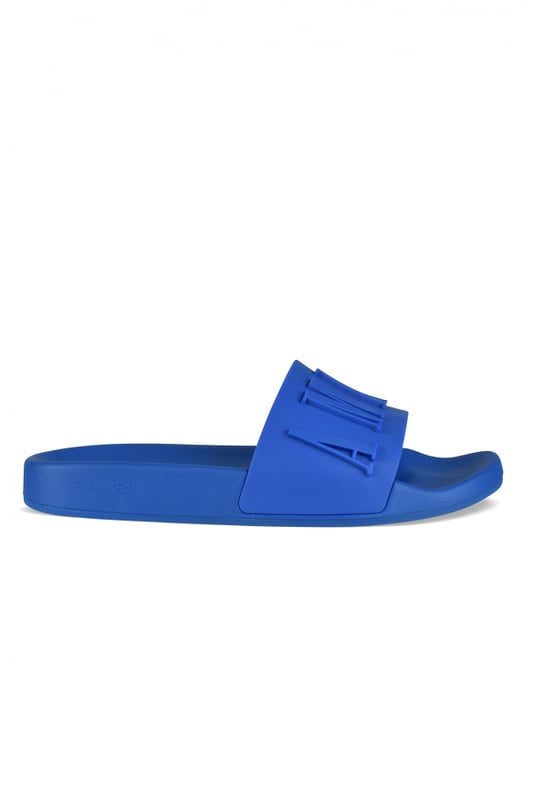 Chanclas Amiri de caucho azul.Logotipo de la marca.Puntera abierta.Suela de goma.Suela de goma.Made in Italy.