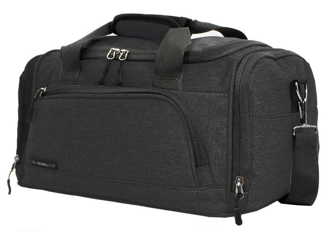 Holdall Carry On 40x 20 x25cm Under-seat Travel Duffel Bag for Ryanair, Easy Jet Holdall Carry On 40x 20 x25cm Under-seat Travel Duffel Bag for Ryanair, Easy Jet
RYANAIR-FRIENDLY - Specifically designed to meet Ryanair's free carry-on requirements, helping you avoid extra baggage fees. Also cabin-approved for other major airlines such as British Airways, Emirates, Lufthansa, Virgin Atlantic, KLM, and more.
CABIN-APPROVED FOR MOST AIRLINES - Approved for cabin use with major airlines including British Airways, Ryanair, EasyJet, Emirates, Jet2, KLM, Virgin Atlantic, and others.
SECURE ATTACHMENT - The back strap fits securely over any telescopic suitcase handle. Simply release the Velcro strip and slide the strap over the handle for a snug fit.
ULTRA-LIGHTWEIGHT - Made from lightweight polyester material, this bag weighs just 350g, allowing you to maximize your packing capacity.
ADJUSTABLE SHOULDER STRAP - The adjustable crossbody strap can be extended up to 105cm (41 inches) for a customized fit.
DIMENSIONS: Height: 20cm | Width: 40cm | Depth: 25cm
20 Litre Capacity