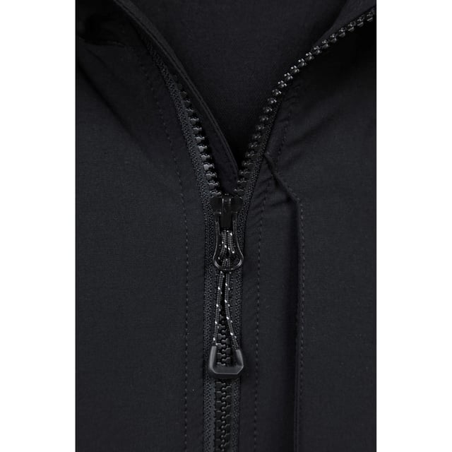 Elastan, Polyamid, Polyester. Gewebe: Netzmaterial, Softshell, Stretch. Design: Logo, Unifarben. Gewebetechnik: Dauerhaft wasserabweisende Oberfläche, Leicht, Ohne PFC (per- und polyfluorierte Chemikalien), Wasserbeständig. Mit Kapuze. Langärmlig. Bündchen: Klettverschlusslasche. Kapuzenmerkmale: Aufnähen. Taschenart: Zwei Seitentaschen, Reißverschluss, 1 Brusttasche. Durchgehender Reißverschluss. XS: 88,9 cm. S: 93,98 cm. M: 102 cm. L: 109 cm. XL: 116,84 cm. XXL: 124,46 cm. 3XL: 134,5 cm. 4XL: 142 cm.
