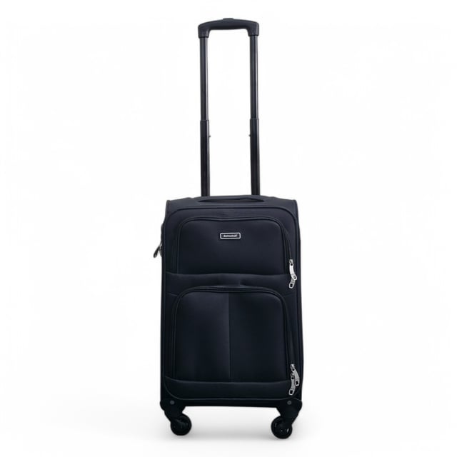 Upgrade your travel experience with this Softshell Cabin Luggage, built to offer maximum flexibility, added capacity, and smooth manoeuvrability. Whether you're off on a short break or a long-haul adventure, this set keeps you organized, secure, and ready for anything.
Features:
•	Flexible Softshell Exterior – Durable yet lightweight material makes packing easier and allows for slight give when space is tight.
•	Integrated Combination Lock – Travel stress-free with built-in security locks that comply with international airport screening standards.
•	Spinner Wheels – Four multi-directional wheels provide smooth, 360° movement for easy airport navigation.
Size & Specifications:
•	Cabin: 55 x 33 x 21 cm | Weight: 2.5 kg | Capacity: 33L