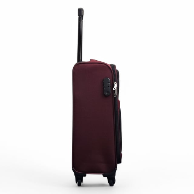 Upgrade your travel experience with this Softshell Cabin Luggage, built to offer maximum flexibility, added capacity, and smooth manoeuvrability. Whether you're off on a short break or a long-haul adventure, this set keeps you organized, secure, and ready for anything.
Features:
•	Flexible Softshell Exterior – Durable yet lightweight material makes packing easier and allows for slight give when space is tight.
•	Integrated Combination Lock – Travel stress-free with built-in security locks that comply with international airport screening standards.
•	Spinner Wheels – Four multi-directional wheels provide smooth, 360° movement for easy airport navigation.
Size & Specifications:
•	Cabin: 55 x 33 x 21 cm | Weight: 2.5 kg | Capacity: 33L