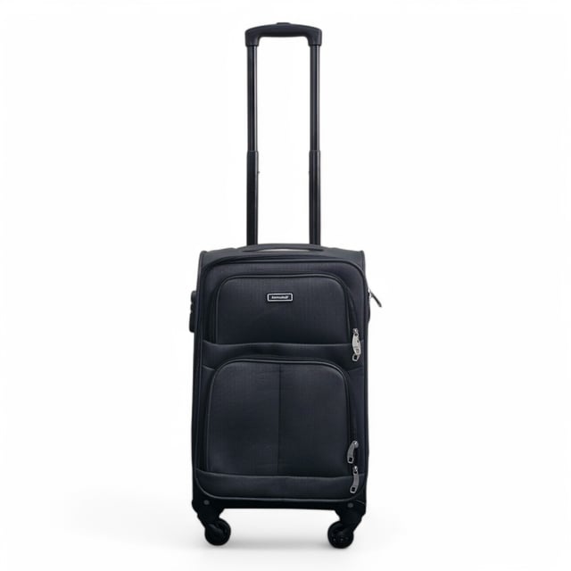 Upgrade your travel experience with this Softshell Cabin Luggage, built to offer maximum flexibility, added capacity, and smooth manoeuvrability. Whether you're off on a short break or a long-haul adventure, this set keeps you organized, secure, and ready for anything.
Features:
•	Flexible Softshell Exterior – Durable yet lightweight material makes packing easier and allows for slight give when space is tight.
•	Integrated Combination Lock – Travel stress-free with built-in security locks that comply with international airport screening standards.
•	Spinner Wheels – Four multi-directional wheels provide smooth, 360° movement for easy airport navigation.
Size & Specifications:
•	Cabin: 55 x 33 x 21 cm | Weight: 2.5 kg | Capacity: 33L