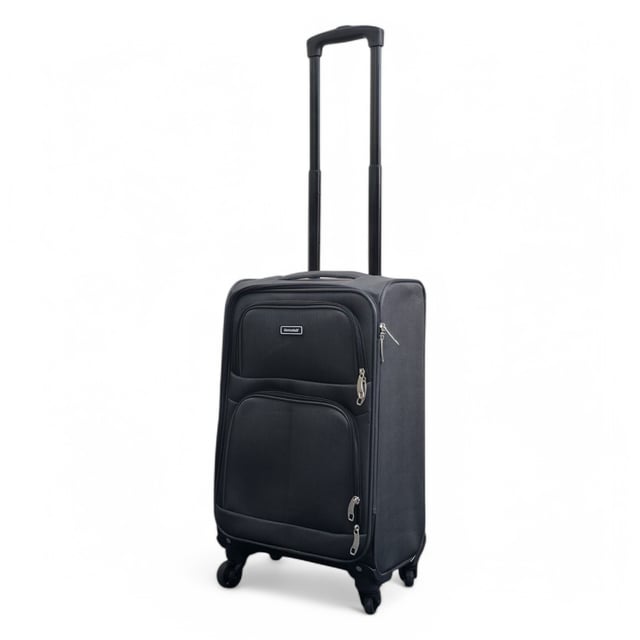 Upgrade your travel experience with this Softshell Cabin Luggage, built to offer maximum flexibility, added capacity, and smooth manoeuvrability. Whether you're off on a short break or a long-haul adventure, this set keeps you organized, secure, and ready for anything.
Features:
•	Flexible Softshell Exterior – Durable yet lightweight material makes packing easier and allows for slight give when space is tight.
•	Integrated Combination Lock – Travel stress-free with built-in security locks that comply with international airport screening standards.
•	Spinner Wheels – Four multi-directional wheels provide smooth, 360° movement for easy airport navigation.
Size & Specifications:
•	Cabin: 55 x 33 x 21 cm | Weight: 2.5 kg | Capacity: 33L