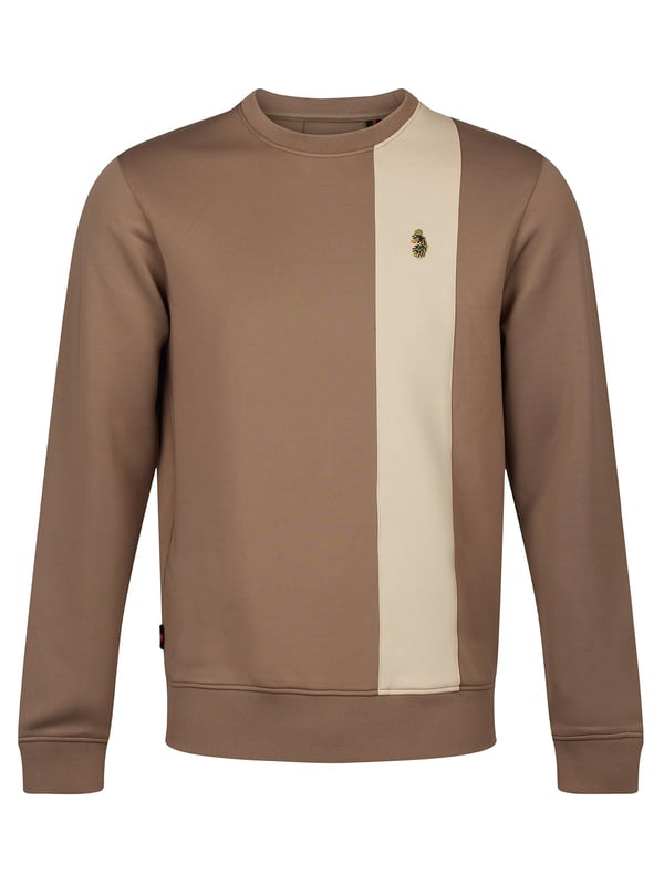 When it comes to sportswear staples, LUKE has you covered with this classic crew neck sweatshirt. Cut from a premium tricot fabric, it features a cut and sew contrast vertical panel and is detailed with rib trims throughout. The brand's iconic lion head embroidery sits on the left chest to finish the look.