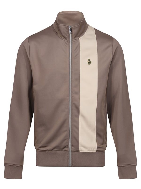 When it comes to sportswear staples, LUKE have you covered with this zip through sweat. Crafted from a stretchy tricot, it is detailed with a funnel neck and soft rib trims throughout. It features a cut and sew contrast vertical panel and is complete with the brands iconic lion head embroidery on the left chest.