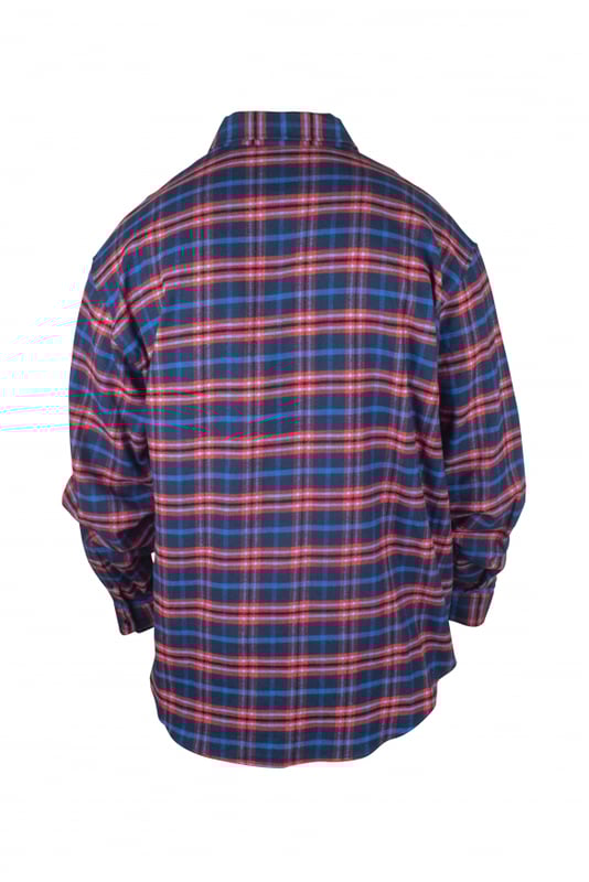 Camisa Balenciaga de algodón a cuadros rojos y azules.Bolsillo en el pecho.Logotipo  BB  negro bordado en el bolsillo.Cierre con botones.Cuello clásico.Mangas largas abotonadas.Made in Italy.