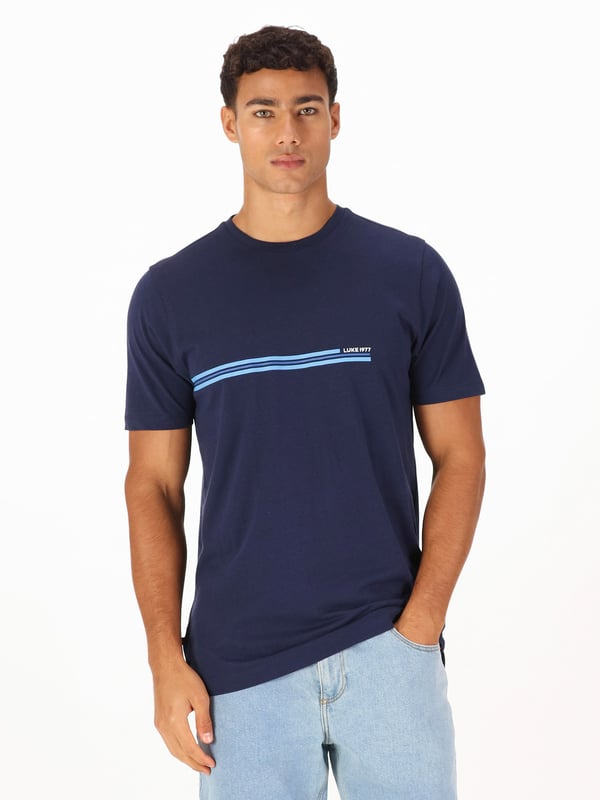 Comfortable, cool and classic, this crew neck tee from LUKE is cut from pure cotton jersey and features a LUKE EST. 1977 chest print. It is detailed with a soft rib neck for all day comfort.