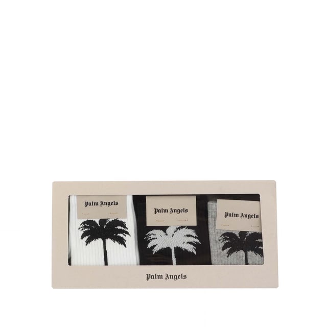Mens Palm Angels 3 Pack of Socks in multi colour.- Knitted.- Printed with the brand’s palm tree motif.- 90% Cotton  5% Polyamide  5% Elastane- Ref: PMRA0010028484