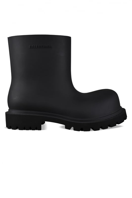 Botines Balenciaga Steroid negros.Enteramente en EVA (etileno vinil acetato).Logotipo Balenciaga en el exterior.Estilo slip-on. Pala extra redonda.Suela negra gruesa con muescas.Made in Italy.