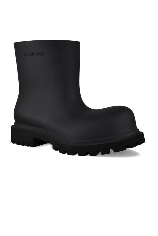 Botines Balenciaga Steroid negros.Enteramente en EVA (etileno vinil acetato).Logotipo Balenciaga en el exterior.Estilo slip-on. Pala extra redonda.Suela negra gruesa con muescas.Made in Italy.