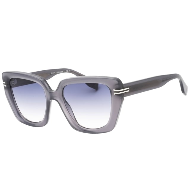 Marc Jacobs Grey Sunglasses, Lens Width = 53mm, Nose Bridge Width = 20mm, Arm Length = 140mm, Sunglasses, Sunglasses Case, Cleaning Cloth and Care Instructions all Included, 100% Protection Against UVA & UVB Sunlight and Conform to British Standard EN 1836:2005, Dark Grey SF Lens Sunglasses, 100% Plastic