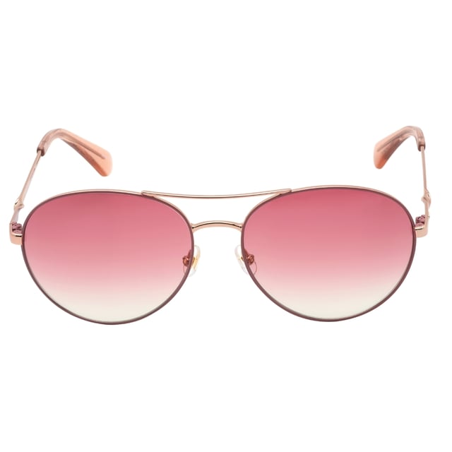 Experience luxury and sophistication with the Kate Spade Sunglass. Crafted from the finest materials, these sleek sunglasses feature 100% UVA/UVB protection and refined metallic accents. Admire the sophisticated Kate Spade style with these timeless sunglasses., Rose Gold Sunglass, Nose Bridge Width = 17mm, Lens Width = 60mm, Arm Length = 140mm, Sunglasses, Sunglasses Case, Cleaning Cloth and Care Instructions all Included, 100% Protection Against UVA & UVB Sunlight and Conform to British Standard EN 1836:2005, Rose Gold Sunglasses