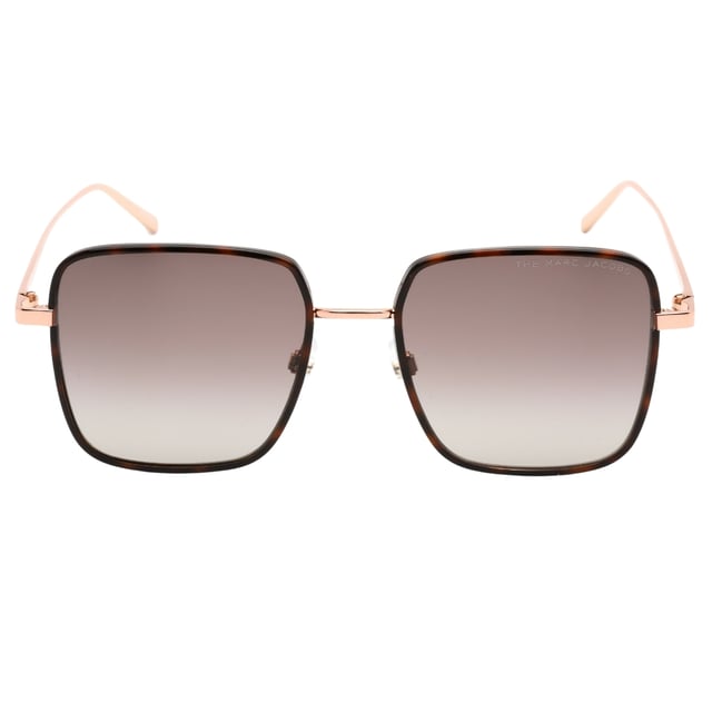 Marc Jacobs Rose Gold Sunglasses, Lens Width = 51mm, Nose Bridge Width = 17mm, Arm Length = 140mm, Sunglasses, Sunglasses Case, Cleaning Cloth and Care Instructions all Included, 100% Protection Against UVA & UVB Sunlight and Conform to British Standard EN 1836:2005, Rose Gold Sunglasses, 100% Metal