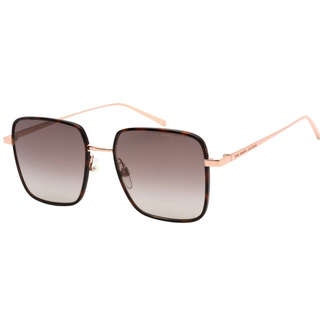 Marc Jacobs Rose Gold Sunglasses, Lens Width = 51mm, Nose Bridge Width = 17mm, Arm Length = 140mm, Sunglasses, Sunglasses Case, Cleaning Cloth and Care Instructions all Included, 100% Protection Against UVA & UVB Sunlight and Conform to British Standard EN 1836:2005, Rose Gold Sunglasses, 100% Metal
