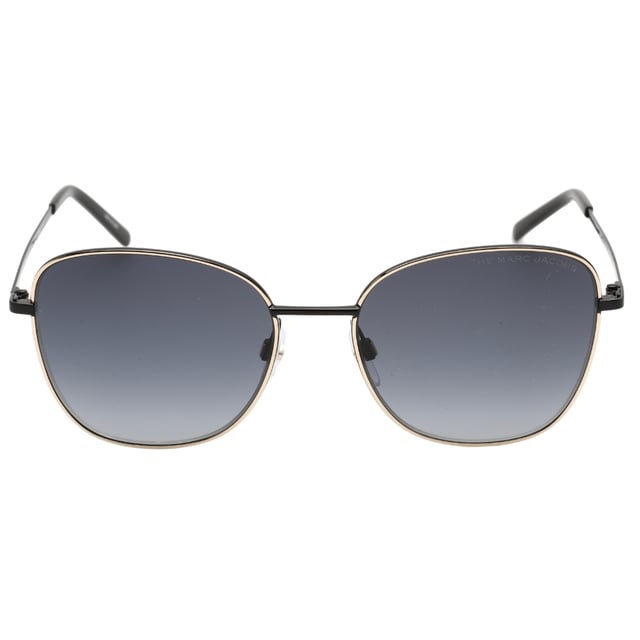 Marc Jacobs Black Sunglasses, Lens Width = 54mm, Nose Bridge Width = 17mm, Arm Length = 135mm, Sunglasses, Sunglasses Case, Cleaning Cloth and Care Instructions all Included, 100% Protection Against UVA & UVB Sunlight and Conform to British Standard EN 1836:2005, Black Sunglasses, 100% Metal