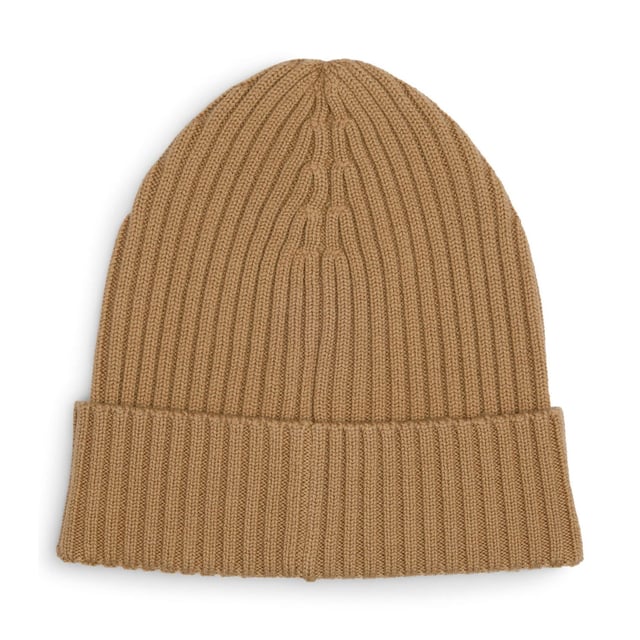 Womens BOSS Lara Virgin-wool beanie hat with embroidered logo in beigeA signature beanie hat with a tonal embroidered logo by BOSS. This soft and breathable accessory is knitted with a ribbed structure. This product is made with responsibly sourced wool.- Central tonal BOSS embroidery on turn up- Chunky rib knit- 100% Virgin wool.  Hand wash- Ref: 50497815-260