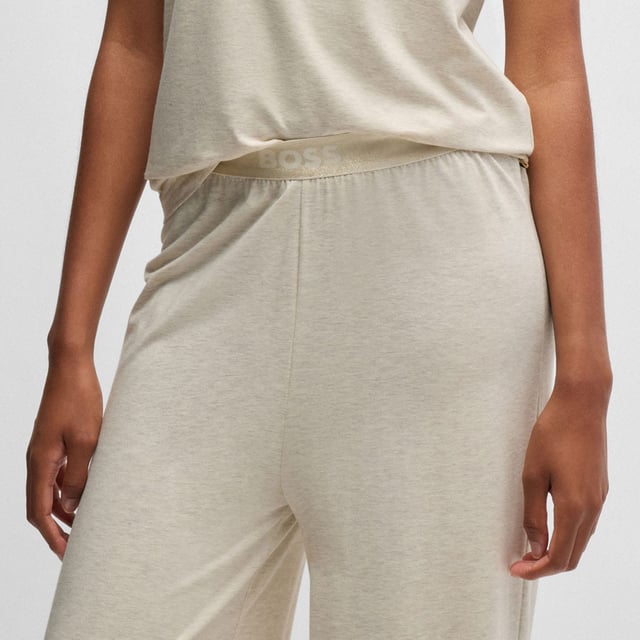 Womens BOSS Bea Stretch-modal Pyjama Bottoms with branded waistbandSuper-soft pyjama bottoms by BOSS. Featuring branding on the high-shine waistband  this straight-leg pair is crafted in breathable stretch jersey.  This product is made with cellulose fibres  derived from natural raw wood material and sourced from responsibly managed forests.86% Modal 14% Elastane.  Machine washableRef: 50525712-119