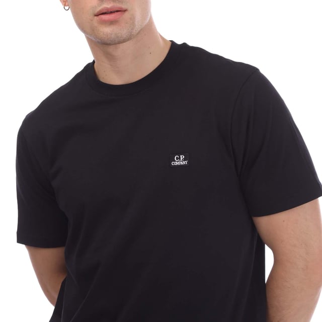 Men's C.P. Company 30/1 Jersey Logo Patch T-Shirt in Navy