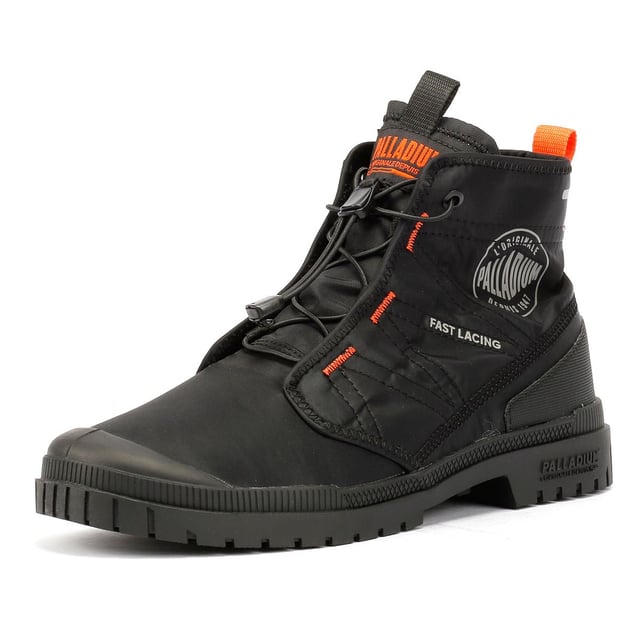 Lightweight nylon upper boots designed for comfort and versatility. Featuring an elastic lace-up fastening with toggle for a secure, adjustable fit. Built on a durable TPR outsole for enhanced grip and flexibility.