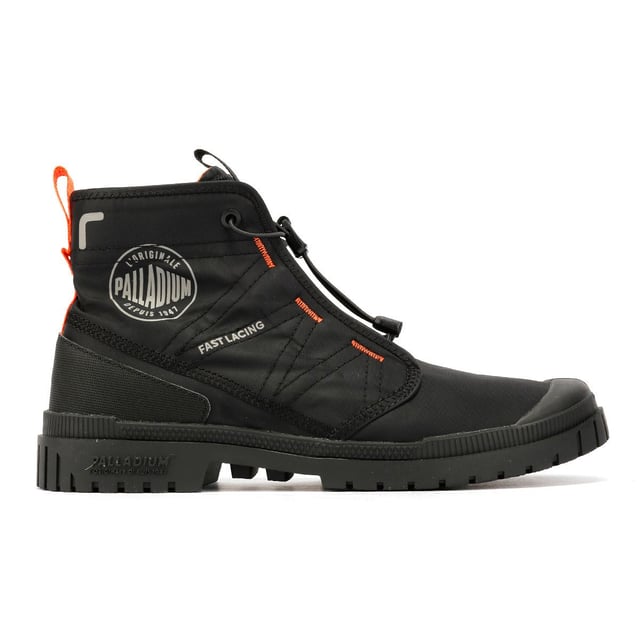 Lightweight nylon upper boots designed for comfort and versatility. Featuring an elastic lace-up fastening with toggle for a secure, adjustable fit. Built on a durable TPR outsole for enhanced grip and flexibility.