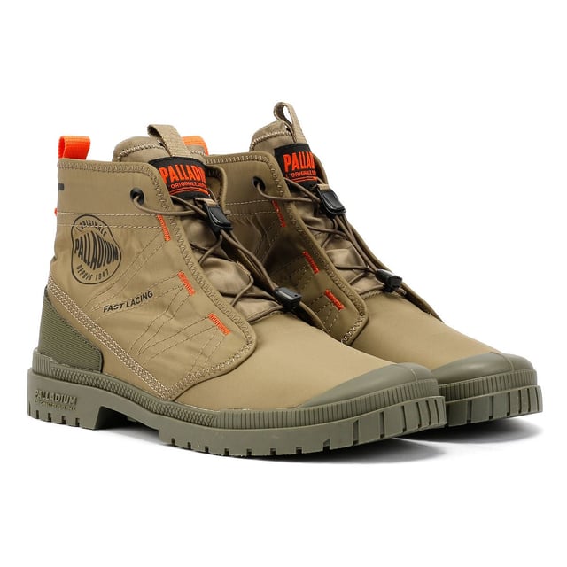 Lightweight nylon upper boots designed for comfort and versatility. Featuring an elastic lace-up fastening with toggle for a secure, adjustable fit. Built on a durable TPR outsole for enhanced grip and flexibility.