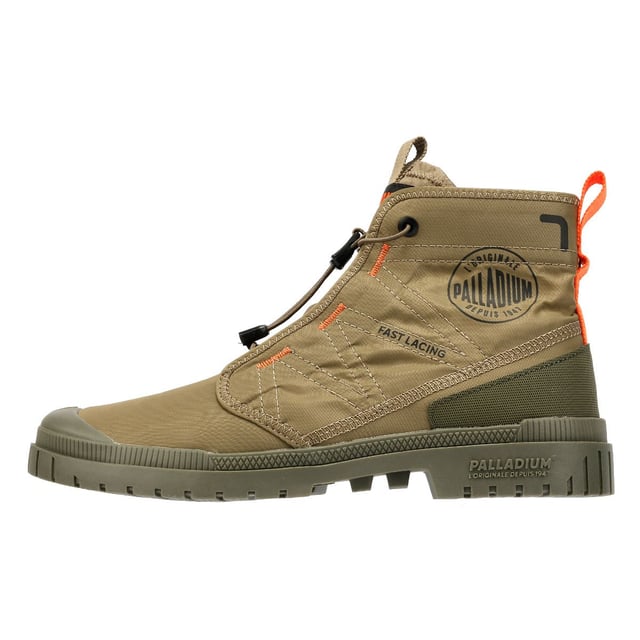 Lightweight nylon upper boots designed for comfort and versatility. Featuring an elastic lace-up fastening with toggle for a secure, adjustable fit. Built on a durable TPR outsole for enhanced grip and flexibility.
