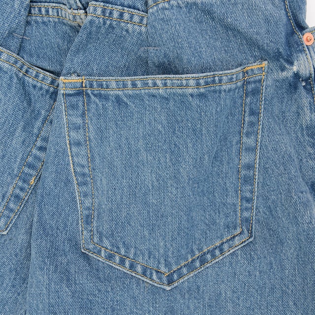 100% organic cotton. Raey's Extra Fold jeans feature stitched folds at the waist and are designed for a slouchy fit that's balanced by the wide cropped legs