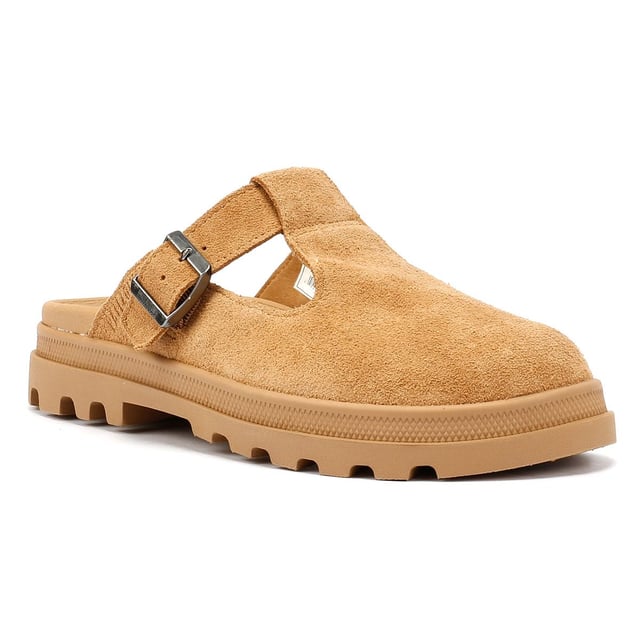 Suede mule sandals featuring a soft suede upper and comfortable microfiber lining. Designed with an adjustable buckle closure and added elastic for a secure fit. The molded footbed ensures all-day comfort, while the lightweight DuneLite outsole provides durable support.