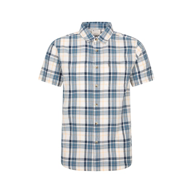 Design: Checked. Lining: Mesh. Pockets: 1 Chest Pocket, Zip. Fastening: Button-Down. Sleeve-Type: Short-Sleeved. Neckline: Turn Down Collar. Fabric Technology: Breathable, Lightweight. Outer Materials: 100% Cotton. XXS: 33 in. XS: 35 in. S: 37 in. M: 40 in. L: 43 in. XL: 46 in. XXL: 49 in. 3XL: 53 in. 4XL: 56 in.