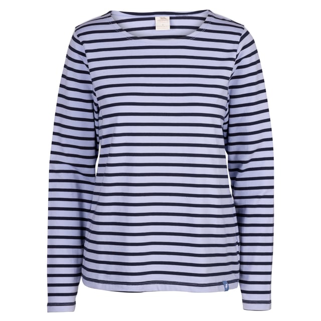 95% Baumwolle, 5% Elastan. Gewebe: Jerseyware. Design: Garngefärbte Streifen. Gerippte Einbindung, Gewebtes Hemdetikett. GSM (Gramm pro Quadratmeter): 180. Langärmlig. Bündchen: gerippt. Rundhalsausschnitt. XXS: 78,74 cm. XS: 81,28 cm. S: 86,36 cm. M: 90,17 cm. L: 96,52 cm. XL: 102 cm. XXL: 107 cm. 3XL: 112 cm.