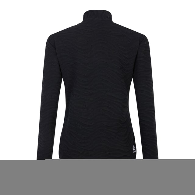Material: Elastane, Polyester. Fabric: Jacquard, Weave. Design: Patterned, Textured. Fabric Technology: Durable, Flexible. Neckline: High-Neck, Quarter Zip. Sleeve-Type: Long-Sleeved. Fastening: Pull Over. 6 UK: 30 in. 8 UK: 32 in. 10 UK: 34 in. 12 UK: 36 in. 14 UK: 38 in. 20 UK: 45 in. 18 UK: 43 in. 16 UK: 40 in.