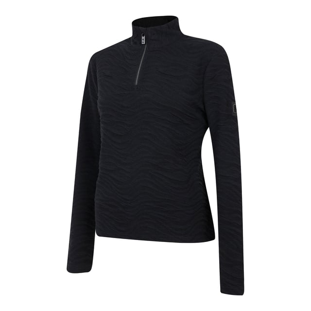 Material: Elastane, Polyester. Fabric: Jacquard, Weave. Design: Patterned, Textured. Fabric Technology: Durable, Flexible. Neckline: High-Neck, Quarter Zip. Sleeve-Type: Long-Sleeved. Fastening: Pull Over. 6 UK: 30 in. 8 UK: 32 in. 10 UK: 34 in. 12 UK: 36 in. 14 UK: 38 in. 20 UK: 45 in. 18 UK: 43 in. 16 UK: 40 in.
