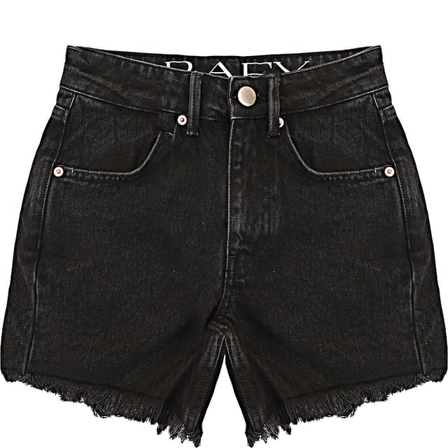 87% organic cotton, 13% recycled cotton. Raey's blue denim shorts are structured with a mid-rise waist and raw-edged relaxed legs, made from a blend of organic and recycled cotton. Raey fuses sharp silhouettes with luxury fabrics to create clean, minimal and effortless pieces for contemporary women as featured in Marie Claire, Elle and Stella.