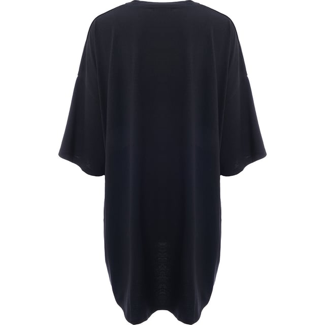 RAEY Womens Short Sleeved Band T-Shirt in Navy 100% Cotton