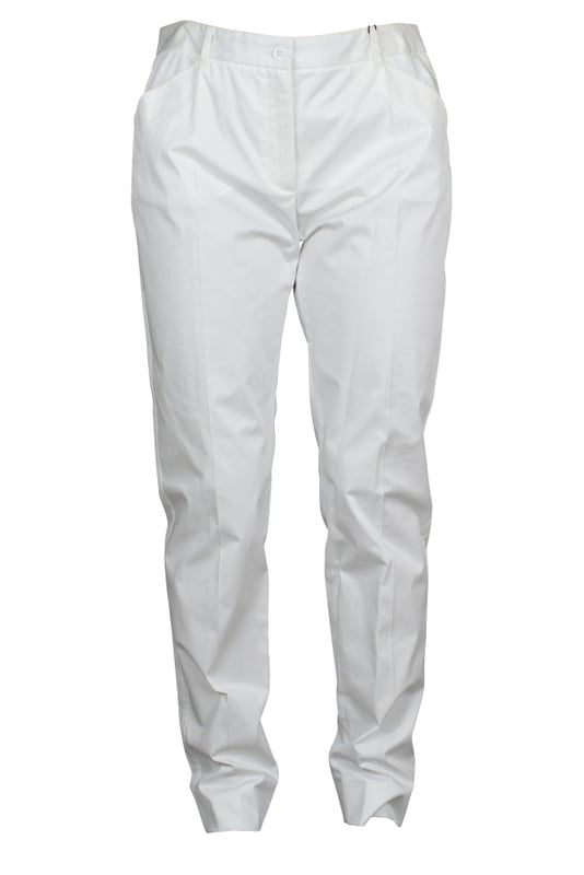 Weiße Dolce & Gabbana Hose.Taschen vorne und hinten.Reißverschluss vorne.97 % Baumwolle und 3 % Elasthan.Made in Italy.