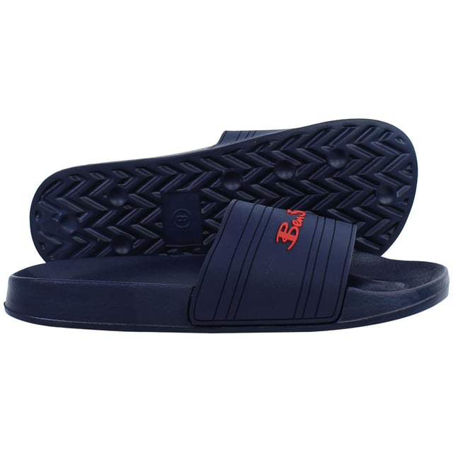 The Ben Sherman Southend Men's Sliders offer a blend of comfort and style, ideal for casual wear. Designed with a cushioned footbed and a wide strap featuring the Ben Sherman logo, these sliders provide ease and support for everyday use.
Key Features
Comfortable Fit: 

Cushioned footbed ensures all-day comfort.

Stylish Design: 

Wide strap adorned with the Ben Sherman logo adds a touch of brand recognition.

Durable Construction: 

Made with high-quality materials for long-lasting wear.

Versatile Use: 

Ideal for various casual settings, including poolside, beach, or everyday wear.

Easy Maintenance: 

Simple to clean and maintain, making them a practical addition to your footwear collection.

Whether you're heading to the beach or running errands, the Ben Sherman Southend Men's Sliders offer a combination of comfort and style to suit your needs.