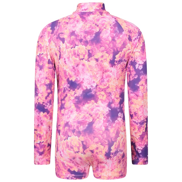Fabric: Stretch. Design: Abstract. Neckline: Crew Neck. Fastening: Front Zip, Pull-On. Fabric Technology: Lightweight. Lining Material: 100% Polyester. Outer Materials: 83% Polyester, 17% Elastane. Please Note: Keep Away From Fire. Sleeve-Type: Long-Sleeved, Raglan.